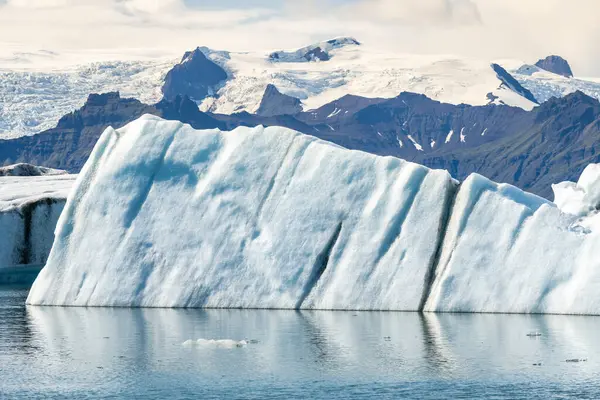 Beautiful Glacial Lake Floating Icebergs Vatnajokull National Park Iceland — Stock Photo, Image