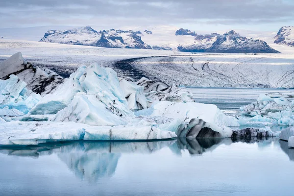 冰原Jokulsarlon冰川泻湖 — 图库照片