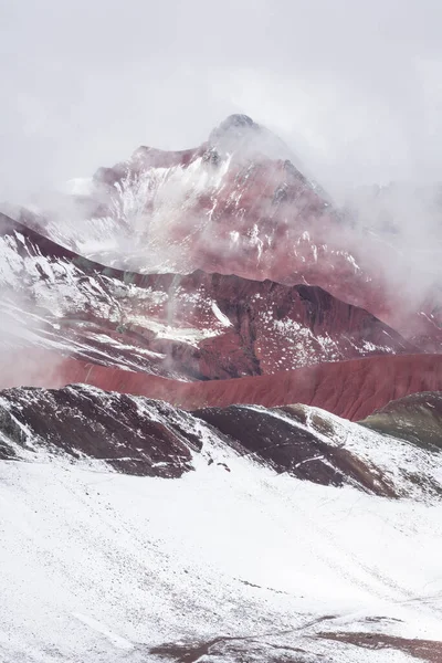 Vallei Andes Rainbow Mountain Vinicunca Trail Pitumarca Peru — Stockfoto