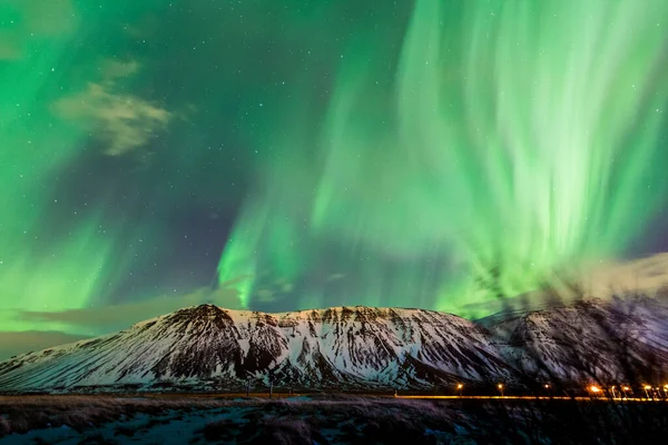 Северное Сияние Aurora Borealis Norway — стоковое фото