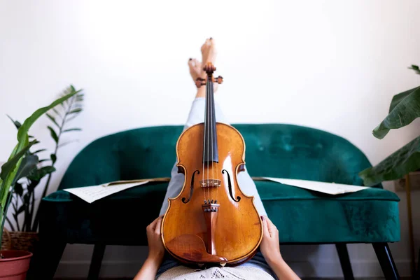 Legs Girl Lying Floor — Stock Photo, Image