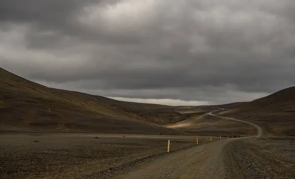 Camino Grava Las Tierras Altas Islandia — Foto de Stock