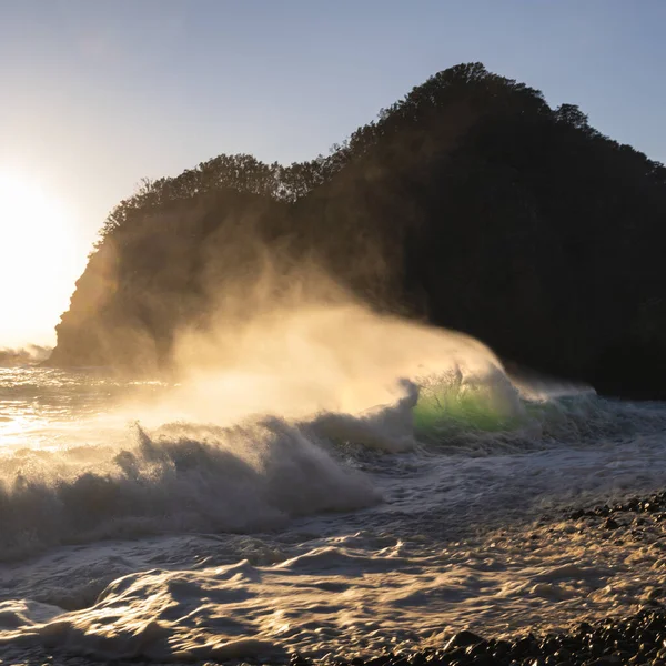 Cheminée Bord Plage Dans Péninsule Izu Préfecture Shizuoka Japon — Photo