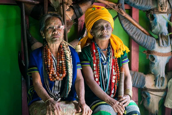 Mindat Chin Staat Myanmar Oud Chin Kaang Stammenleven — Stockfoto