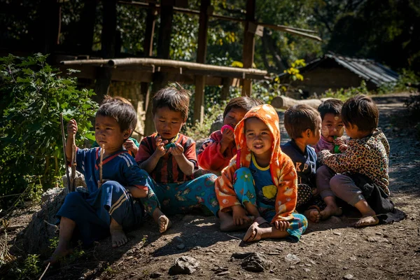 Mindat Estado Chin Myanmar Vieja Vida Tribal Chin Kaang — Foto de Stock