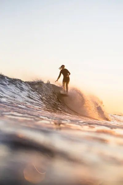 Surfer Sur Plage Océan Sport — Photo