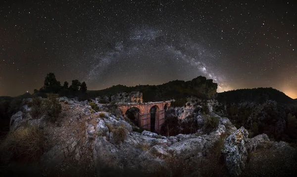 美丽的夜空 繁星点点 千篇一律 — 图库照片