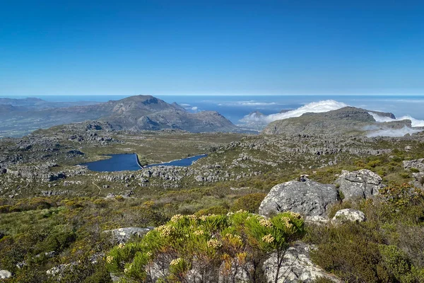 Panoramic View Summit Top Table Mountain Woodhead Reservoir Hout Bay — Foto de Stock