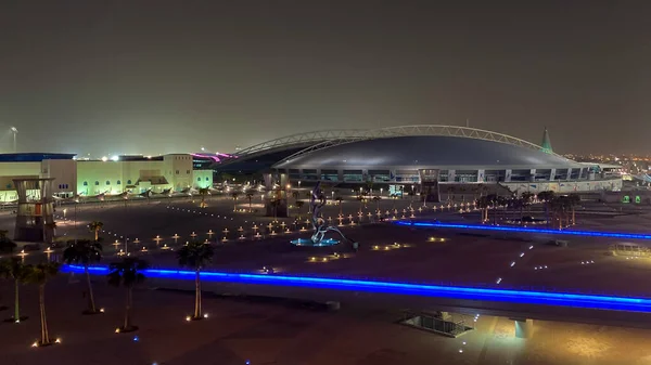 Scenic View Aspire Academy Doha Qatar Middle East Night — Stockfoto