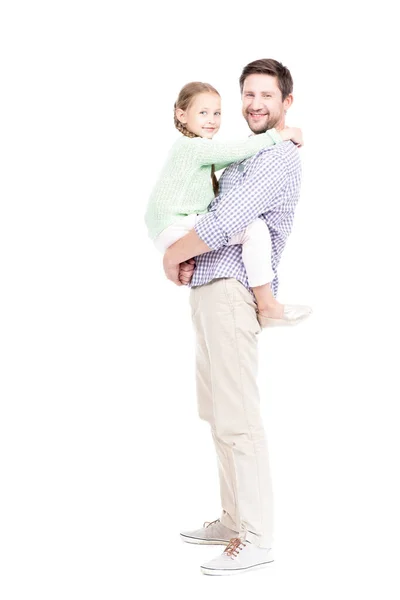 Otec a krásná dcera — Stock fotografie
