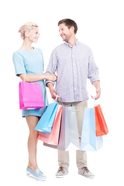 Par gör shopping — Stockfoto