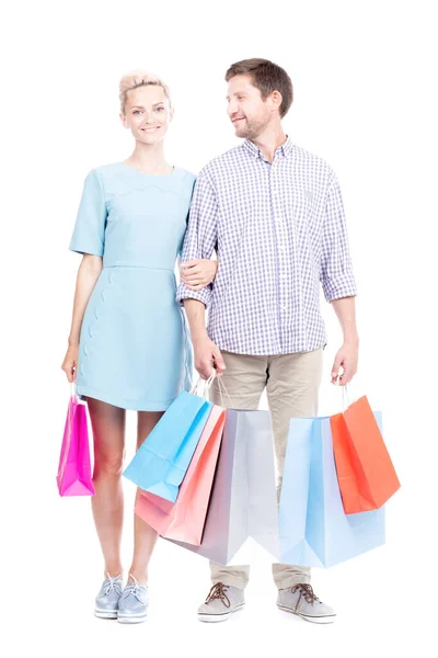 Couple faisant du shopping — Photo