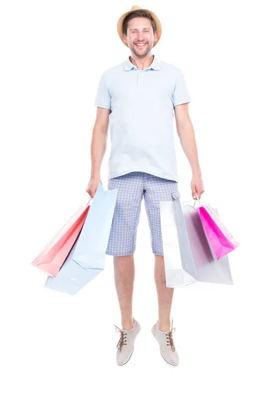 Hombre moderno con bolsas de compras —  Fotos de Stock