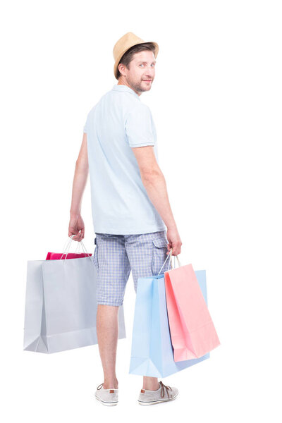 Modern Man With Shopping Bags