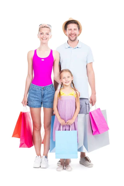 Familie beim Einkaufen — Stockfoto