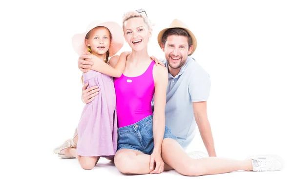 Feliz familia retrato de verano — Foto de Stock