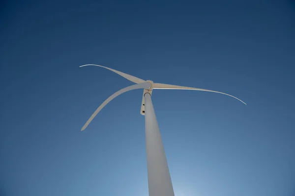 Wind Turbines Background Blue Sky — Stock Photo, Image