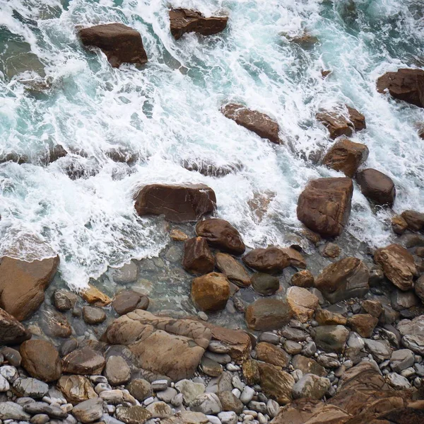 Rocky Coast Waves Rocks Texture — Stock Photo, Image