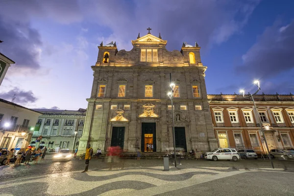 Vacker Utsikt Över Koloniala Kyrkan Och Byggnader Historiska Centrum — Stockfoto