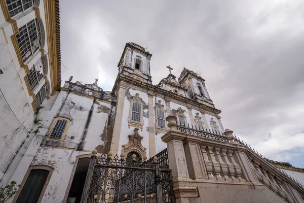 View Beautiful Old Colonial Church Historic City Center — Fotografia de Stock