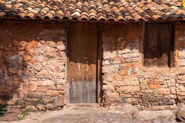 Dağ köyündeki eski madencilerin tarihi taşra evi.
