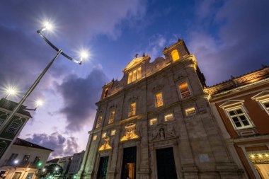 Tarihi şehir merkezi Salvador, Bahia, Brezilya 'daki güzel eski koloni kilisesine bakın.