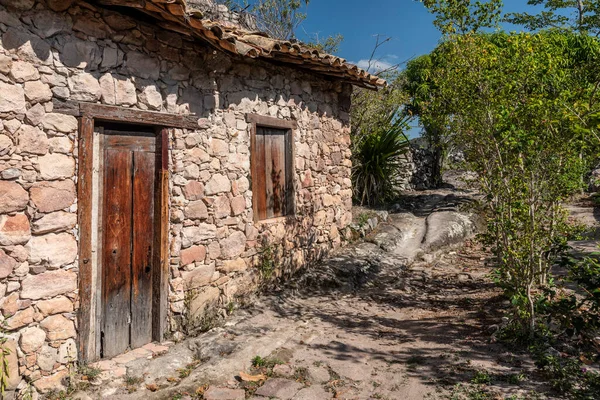 Casa Roca Rústica Igatu Village Las Montañas Chapada Diamantina Bahia — Foto de Stock