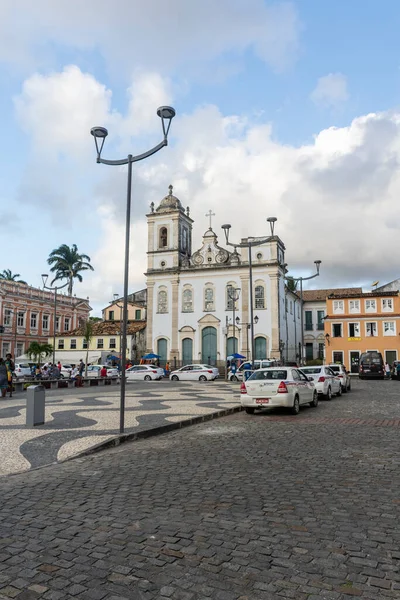 Vista Hermosa Antigua Iglesia Colonial Histórica Pelourinho —  Fotos de Stock