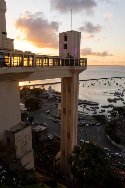 Schöne Aussicht Auf Lacerda Lift Bei Sonnenuntergang Historischen Zentrum — Stockfoto