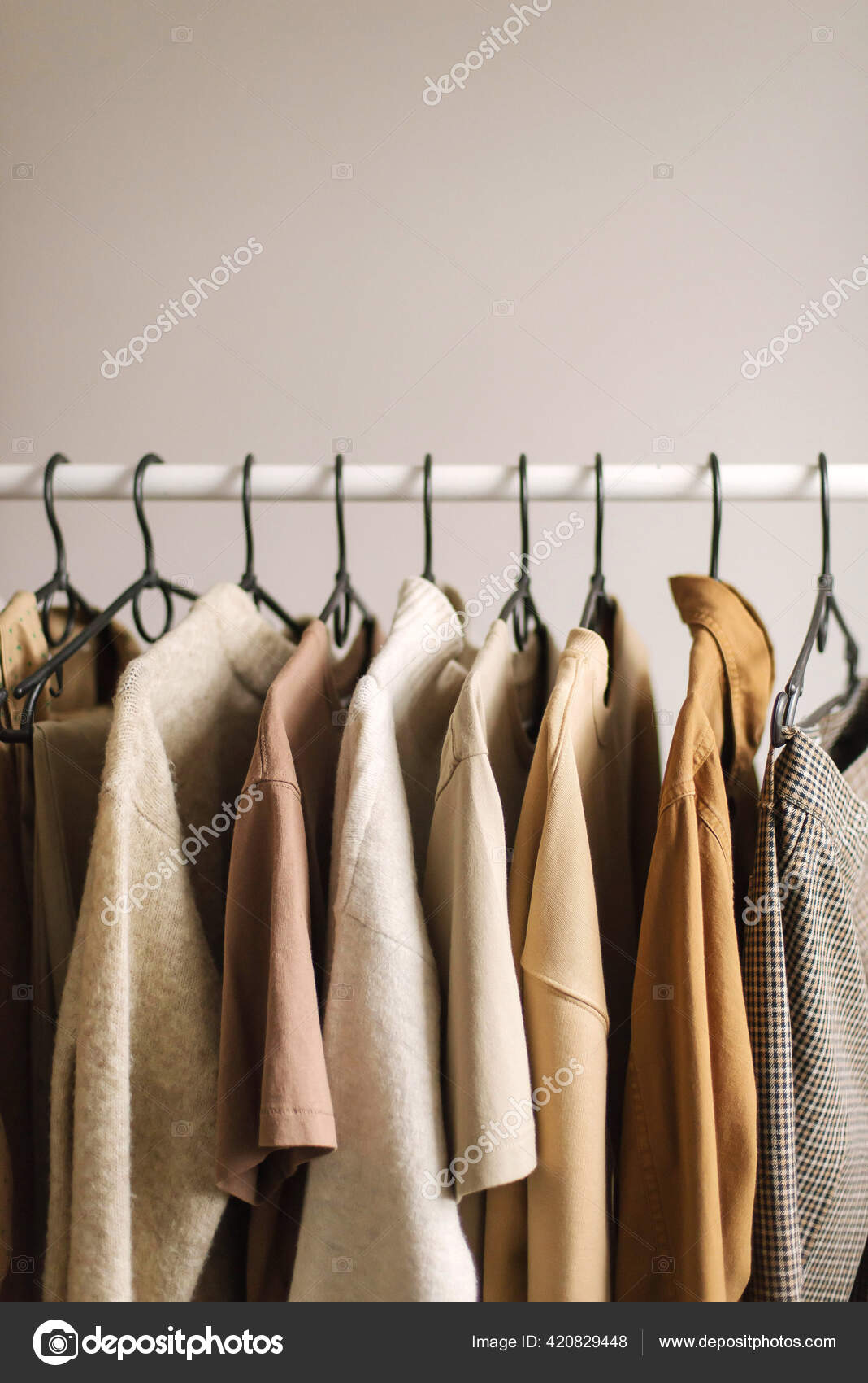 Rack Filled Clothing White Background — Stock Photo © Cavan 420829448