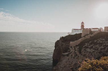 İsrail 'in kuzeyindeki Akdeniz kıyısındaki deniz feneri.