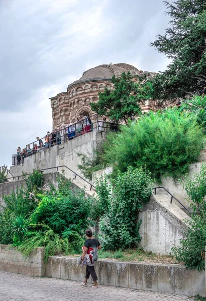 Nessebar Bulgaria 2019 Turisti Che Visitano Attrazioni Della Città Vecchia — Foto Stock
