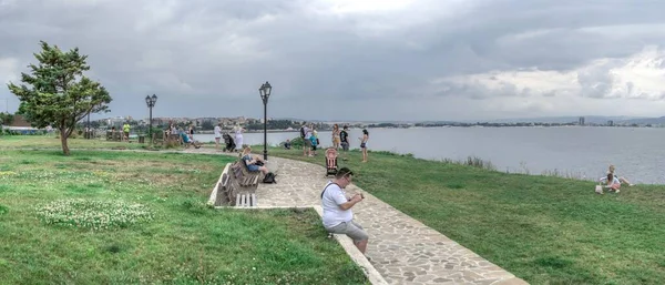 Nessebar Bulgarien 2019 Embankment Och Boulevard Den Gamla Staden Nessebar — Stockfoto