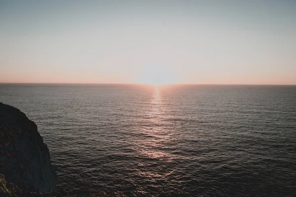 Hermoso Atardecer Sobre Mar —  Fotos de Stock