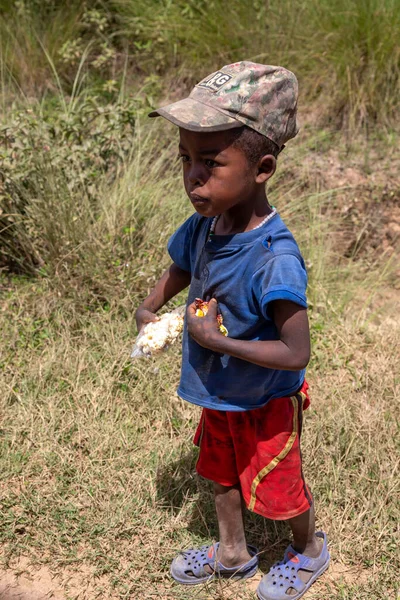 Editorial Children Roadside Madagascar — Stock Photo, Image