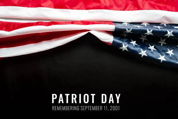 Patriot Day Usa America Flag Black Background — Stock Photo, Image