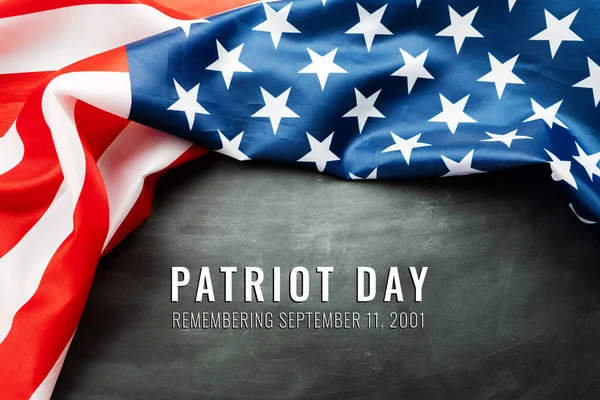 Patriot Day Usa America Flag Black Background — Stock Photo, Image
