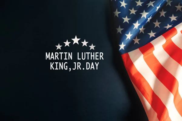 Martin Luther King Day Anniversary Amerikai Zászló Elvont Háttér — Stock Fotó