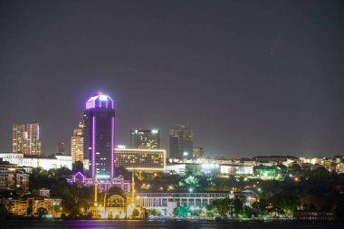 Bangkok, Tayland 'ın gece manzarası