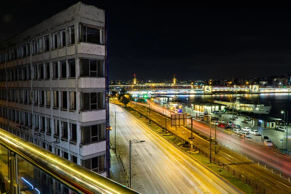 Nachtzicht Van Stad Stockholm Zweden — Stockfoto