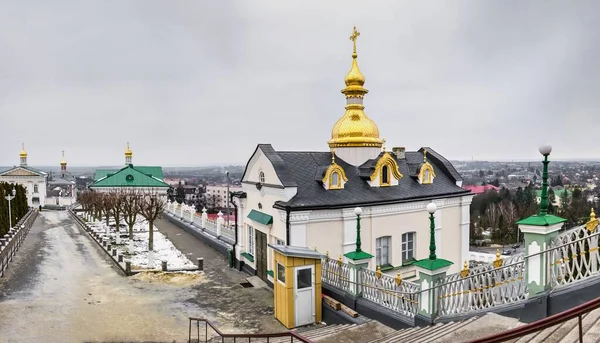 Pochaev Ukraine 2020 Holy Dormition Pochaev Lavra Pochaiv Ukraine Gloomy — Stock Photo, Image