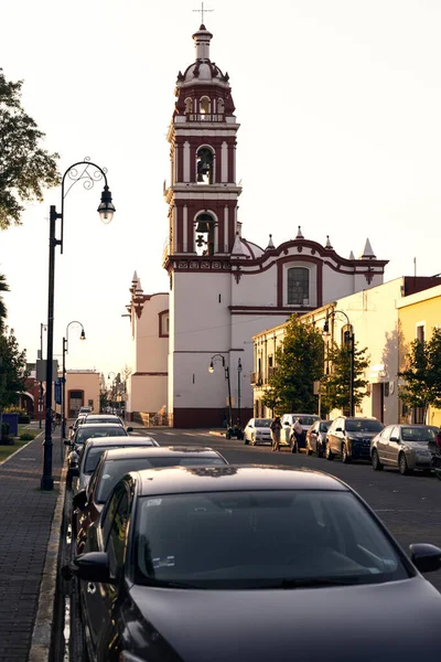 Vista Panorámica Calle Ciudad México Atardecer —  Fotos de Stock
