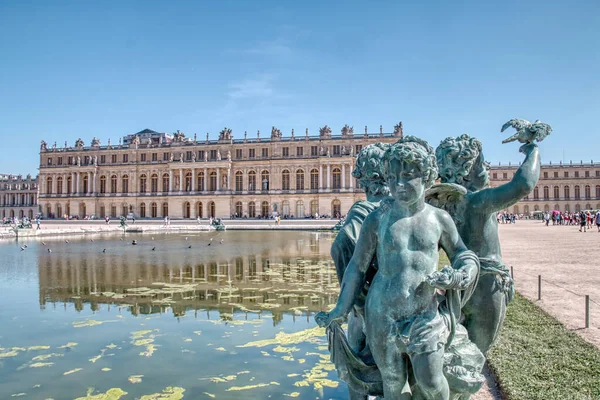 Statues Pond Decorating Gardens Palace Versailles — Stock Photo, Image