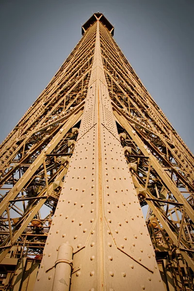 Detalle Estructura Hierro Torre Eiffel Con Miles Remaches — Foto de Stock