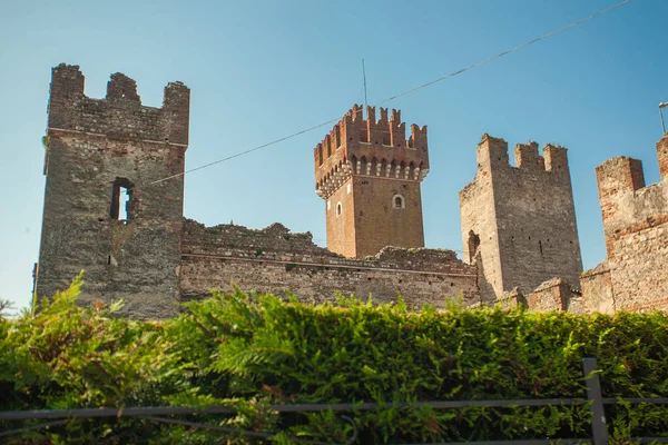 Medieval Castle of Lazise in Italy under a blue sky