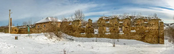 Mykulyntsi Ucrania 2020 Las Ruinas Del Antiguo Castillo Pueblo Mykulyntsi —  Fotos de Stock