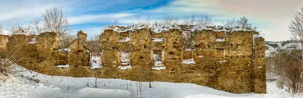 Mykulyntsi Ukraine 2020 Les Ruines Vieux Château Dans Village Mykulyntsi — Photo