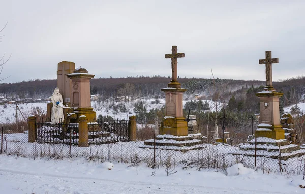 Mykulyntsi Ukraine 2020 Grave Reyiv Family Polish Cemetery Mykulyntsi Village — Stock Photo, Image