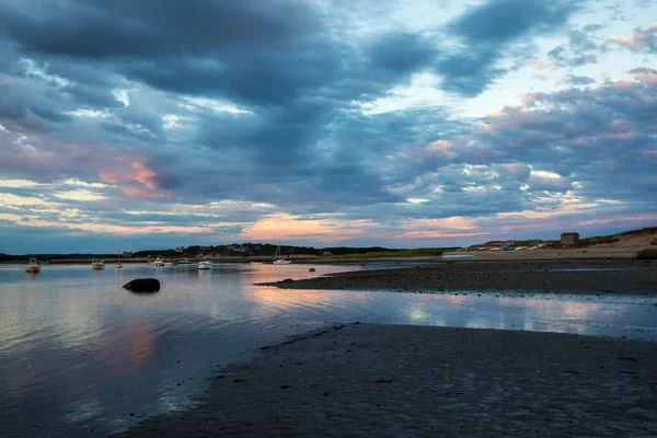 Kilátás Öbölre Hajókra Hadnagy Island Wellfleet — Stock Fotó