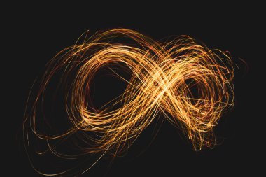 Parlak çizgiler ve dalgalarla soyut arkaplan